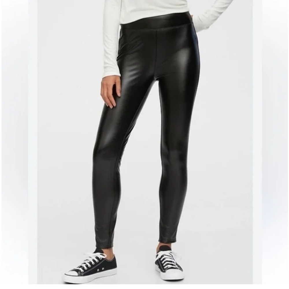 Gap Hi Rise Vegan Leather Leggings Black XXL